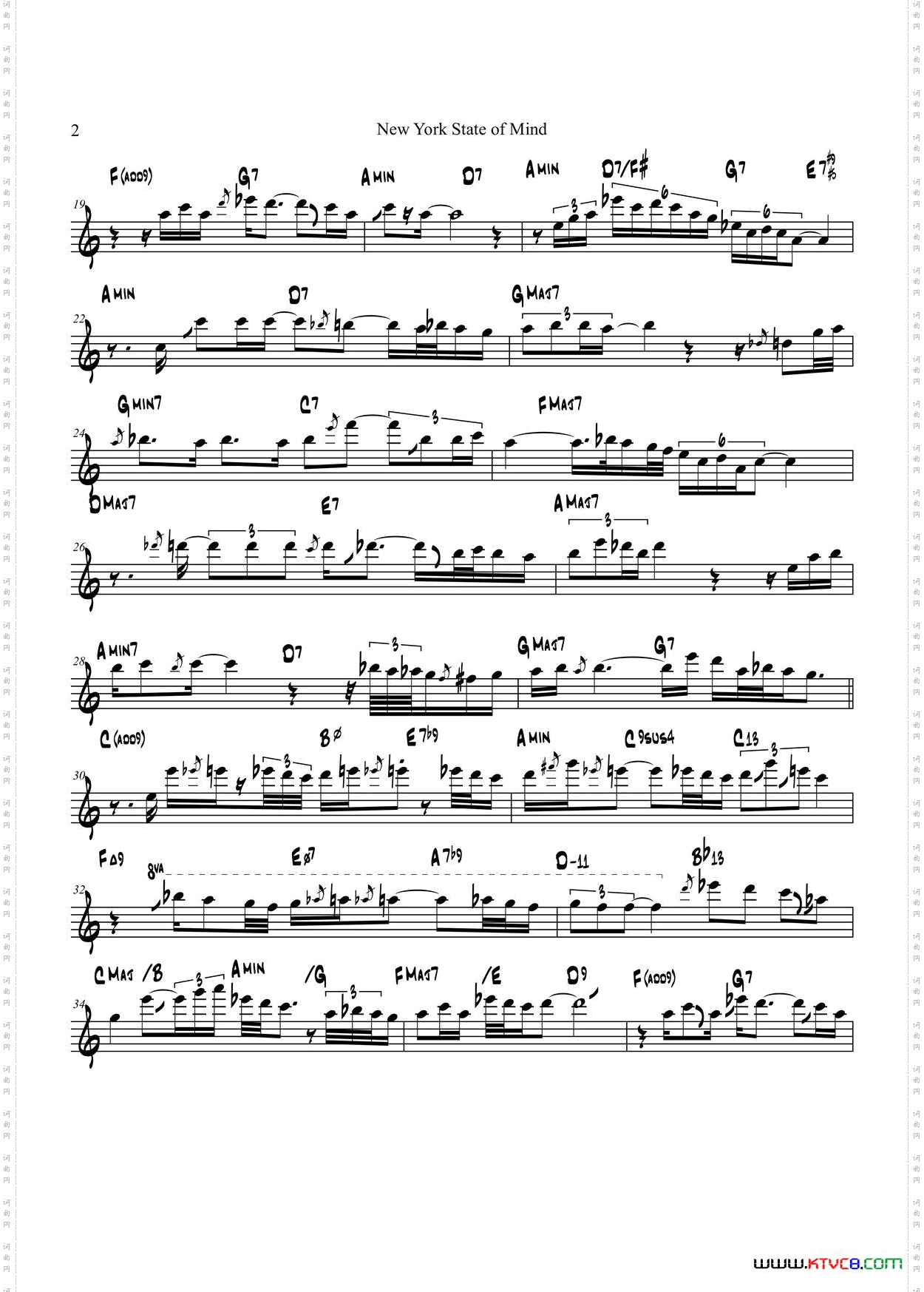 NewYorkStateofMind次中音萨克斯_New York Stateof Mind次中音萨克斯