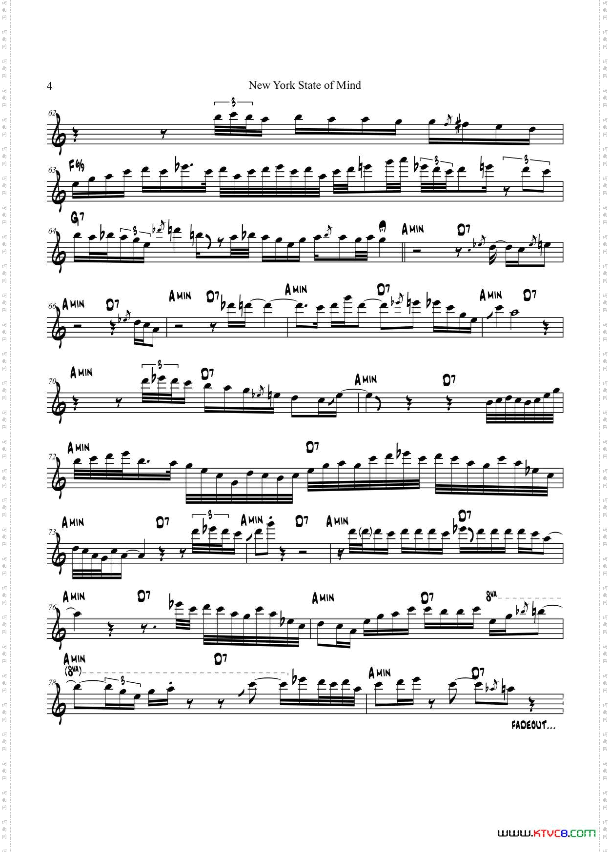 NewYorkStateofMind次中音萨克斯_New York Stateof Mind次中音萨克斯