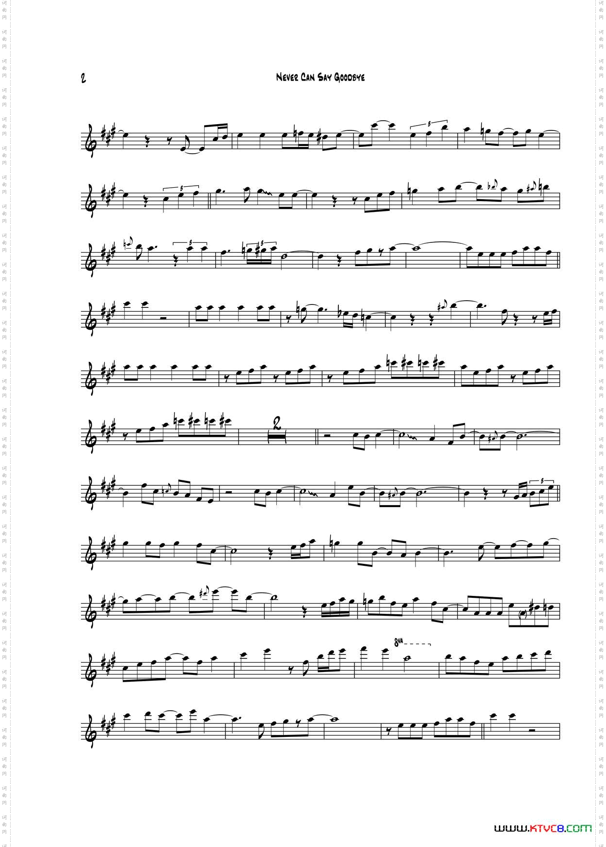 NeverCanSayGoodbye中音萨克斯_Never Can Say Goodbye中音萨克斯