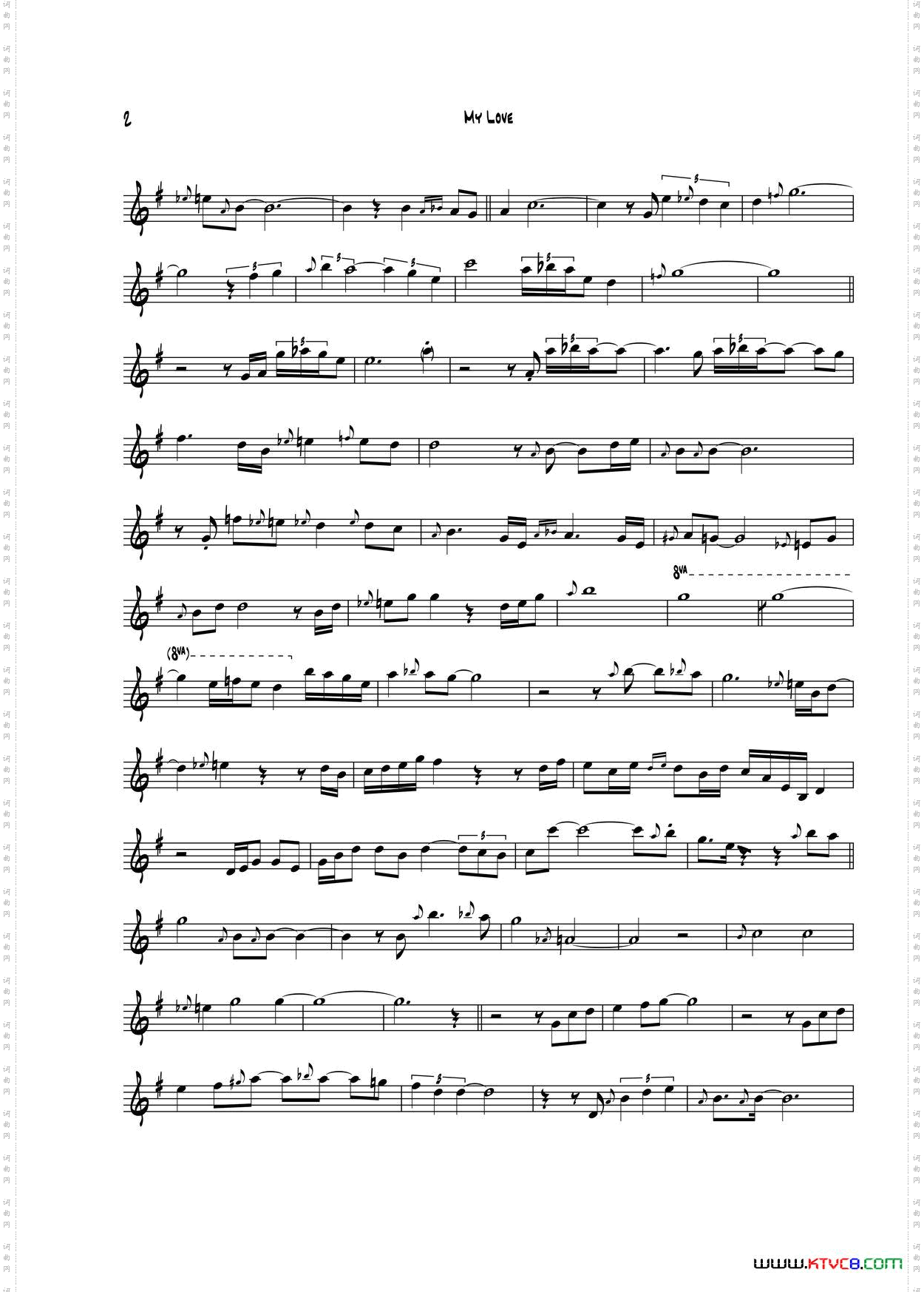 MyLove次中音萨克斯_My Love次中音萨克斯