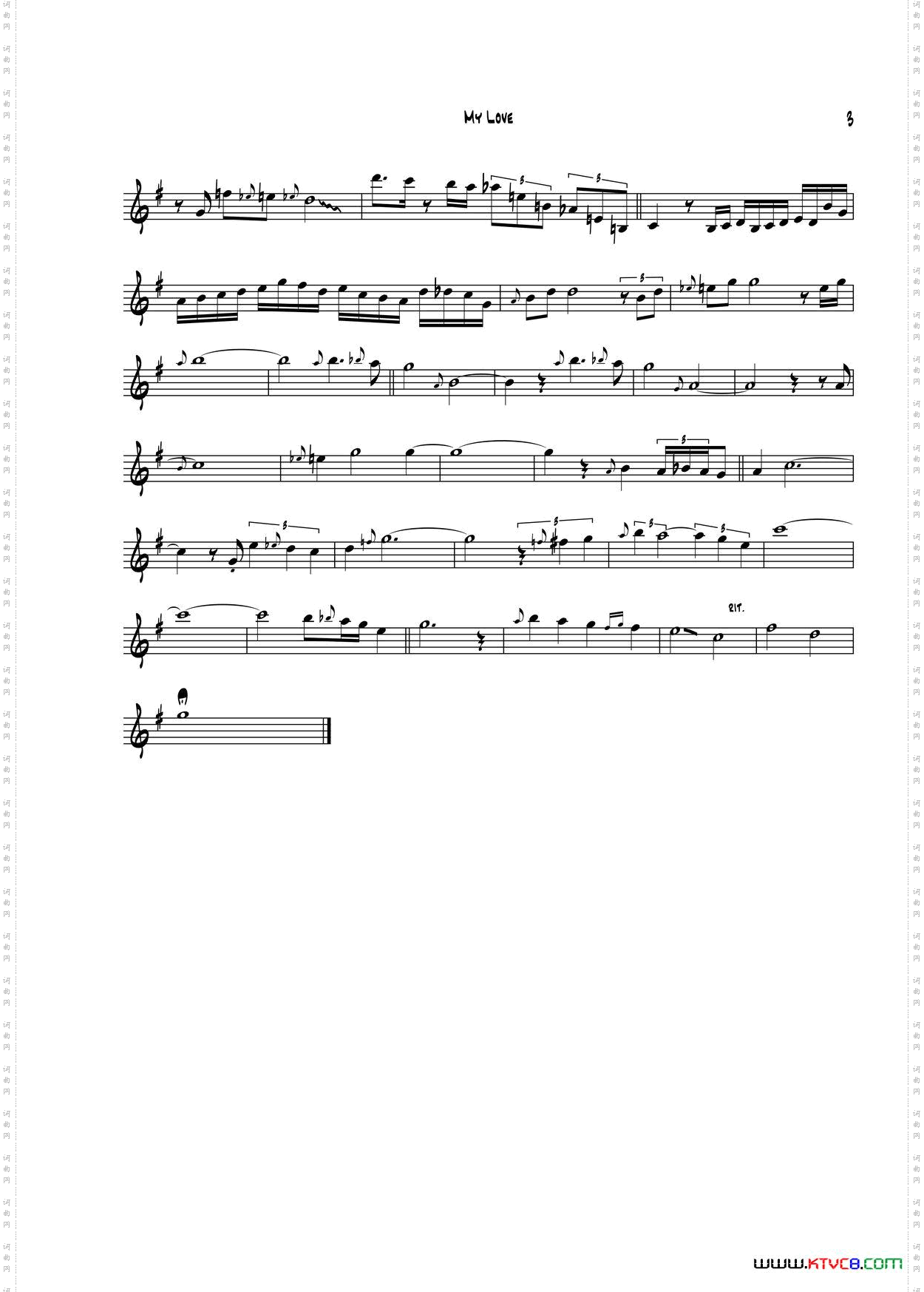 MyLove次中音萨克斯_My Love次中音萨克斯