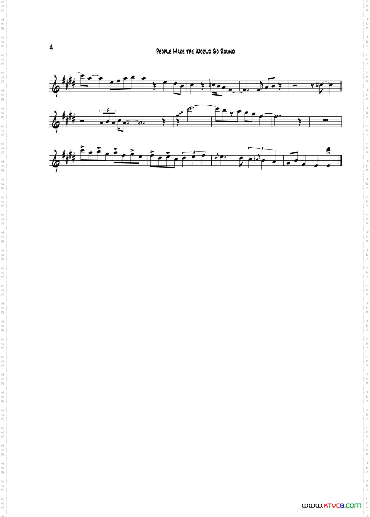 PeopleMakeTheWorldGoRound次中音萨克斯_People Make The World Go Round次中音萨克斯