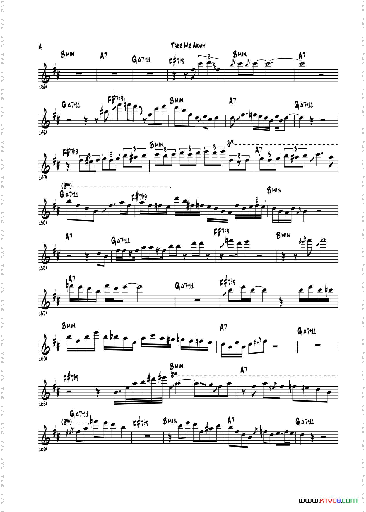 TakeMeAway次中音萨克斯_Take Me Away次中音萨克斯 