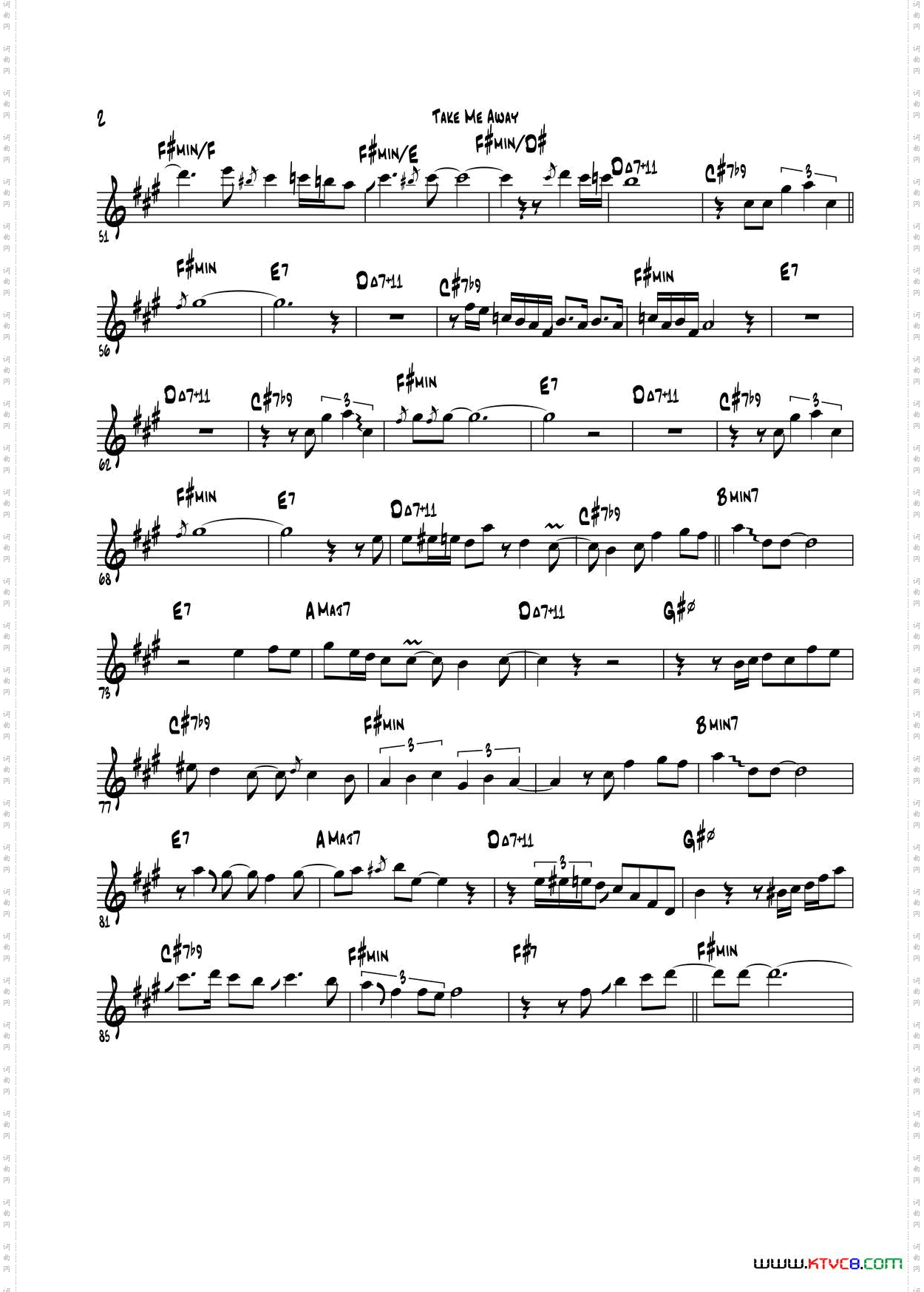 TakeMeAway中音萨克斯_Take Me Away中音萨克斯