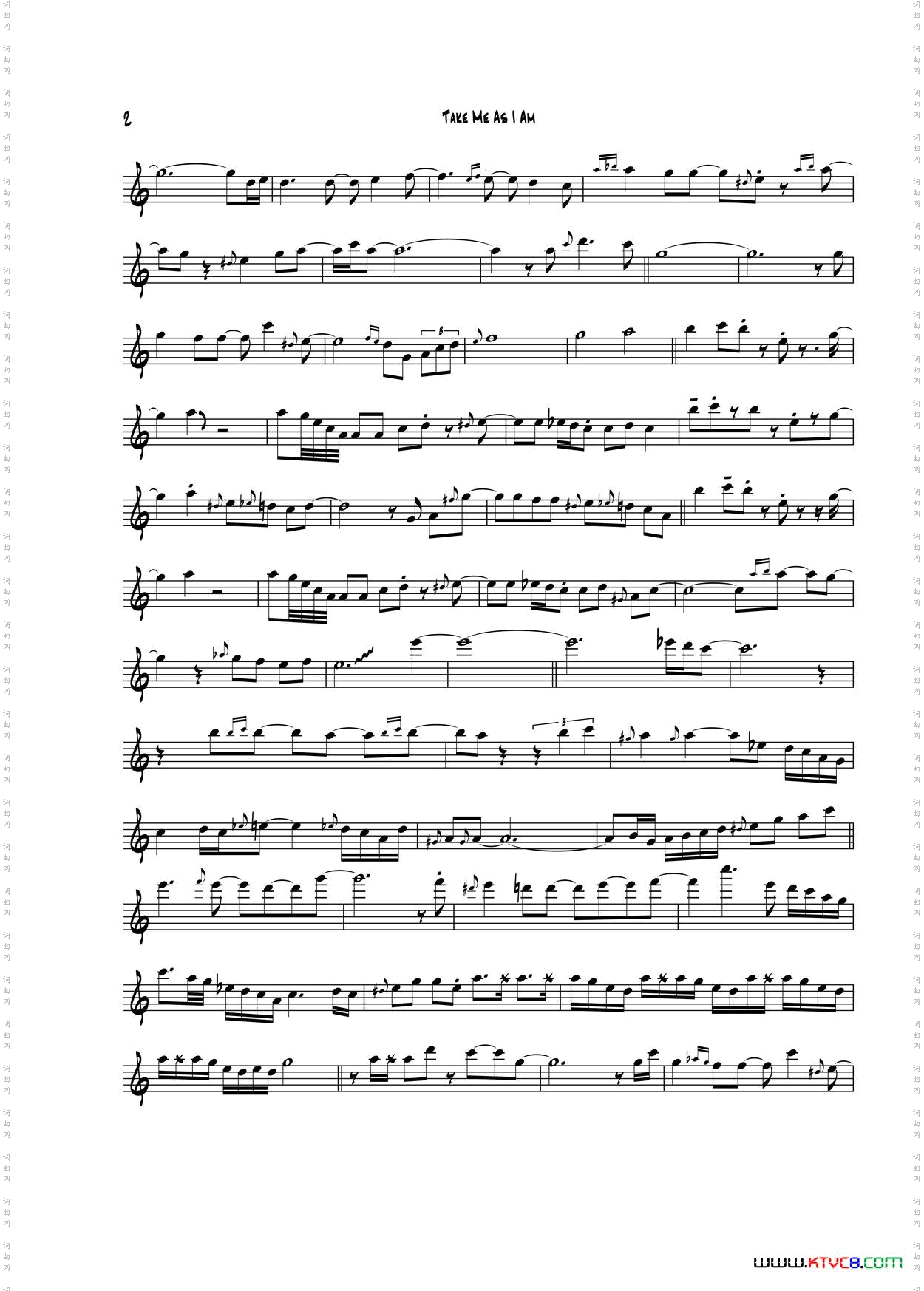 TakeMeAsIAm中音萨克斯_Take Me AsI Am中音萨克斯