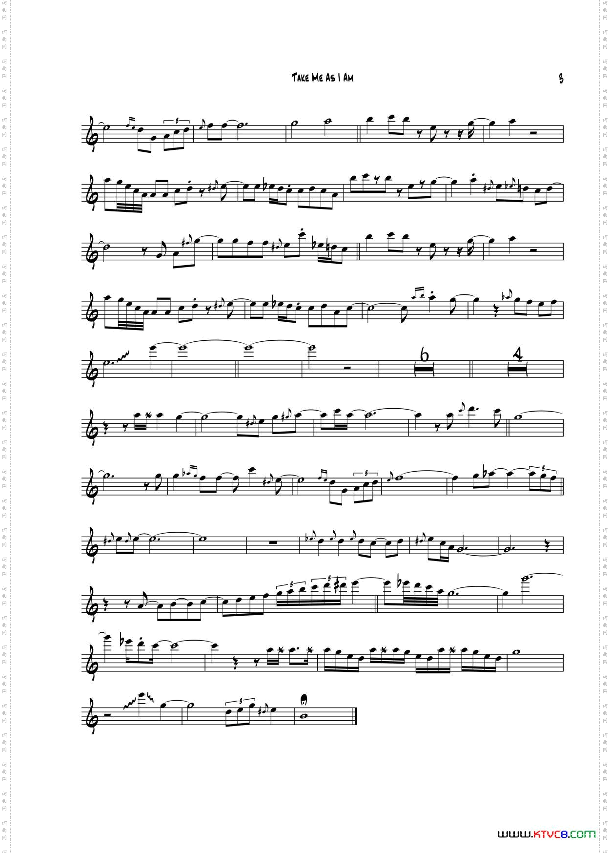 TakeMeAsIAm中音萨克斯_Take Me AsI Am中音萨克斯