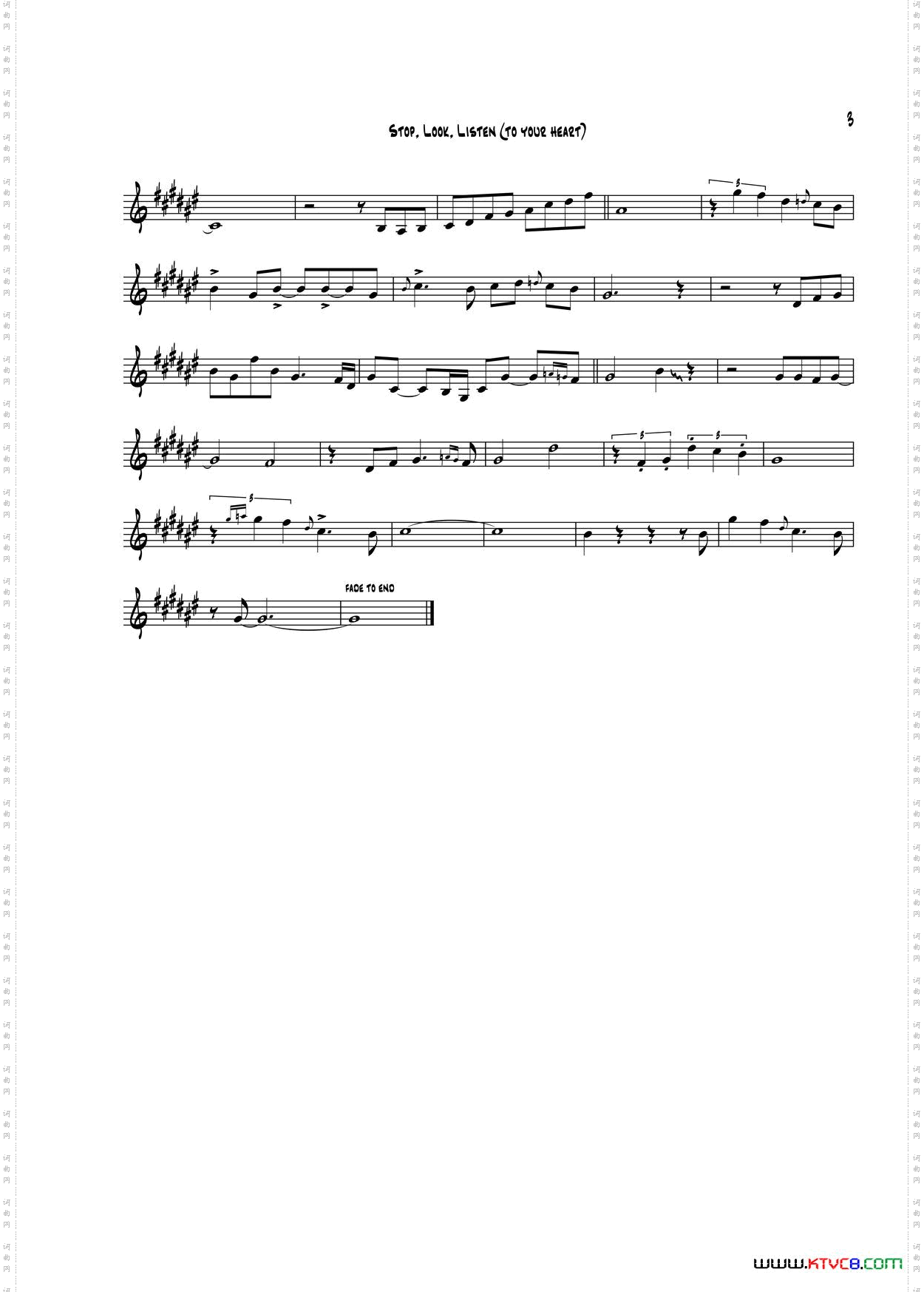 StopLookListen中音萨克斯_Stop Look Listen中音萨克斯