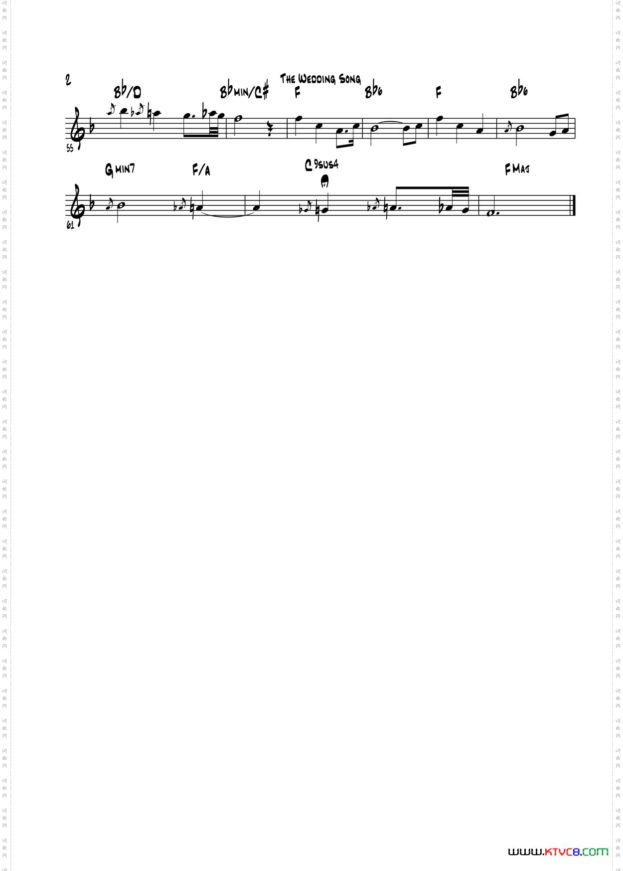 TheWeddingSong高音萨克斯_The Wedding Song高音萨克斯