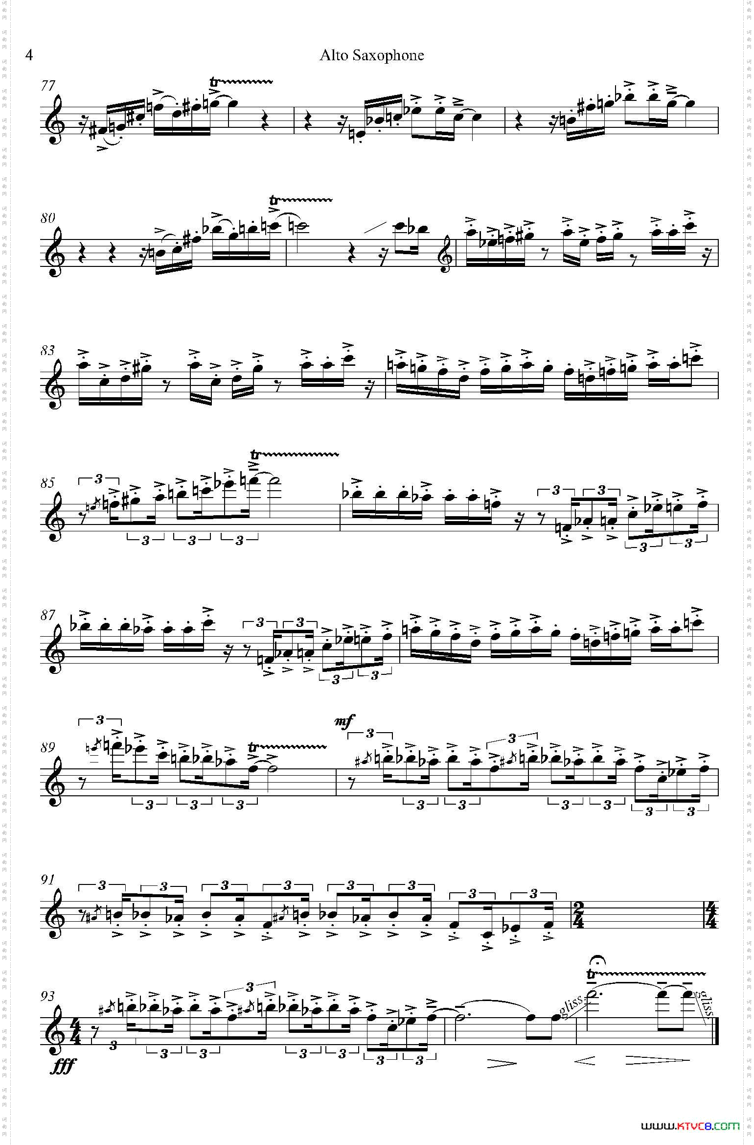 HUMORESKE中音萨克斯+钢琴伴奏