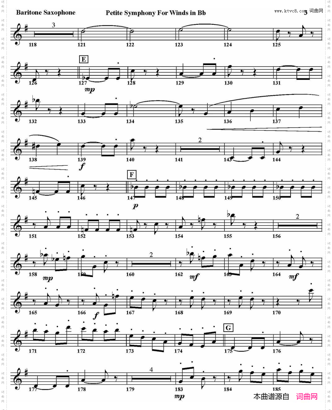 PetiteSymphonyFo-rWindsinBb四重奏·上低音萨克斯分谱_Petite Symphony Fo-r Winds in Bb四重奏·上低音萨克斯分谱