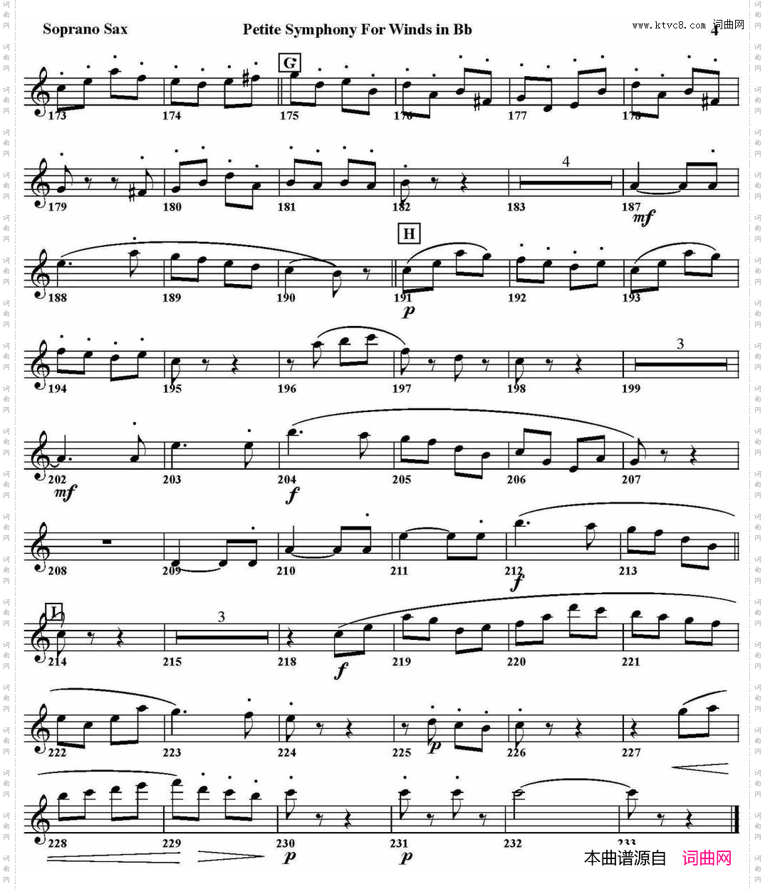 THEHEAVENSARETELLING四重奏·高音萨克斯分谱_THE HEAVENS ARE TELLING四重奏·高音萨克斯分谱