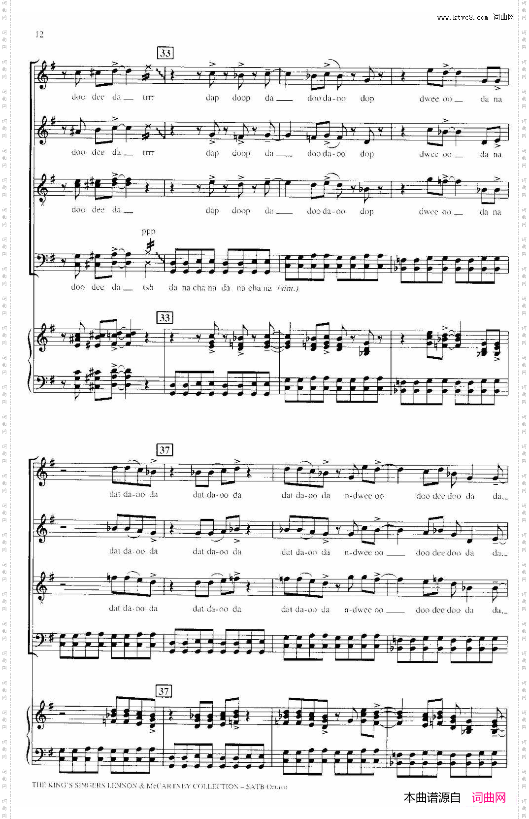 BackintheU·S·S·R·_ 四重奏+钢琴伴奏