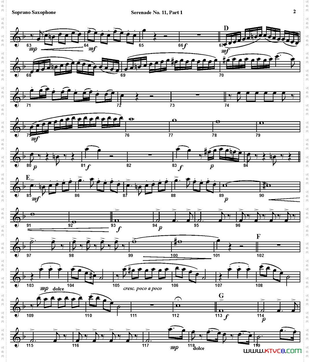 SERENADENo·11inEb，K·375Part1四重奏·高音萨克斯分谱_SERENADE No·11 in Eb，K·375 Part 1四重奏·高音萨克斯分谱