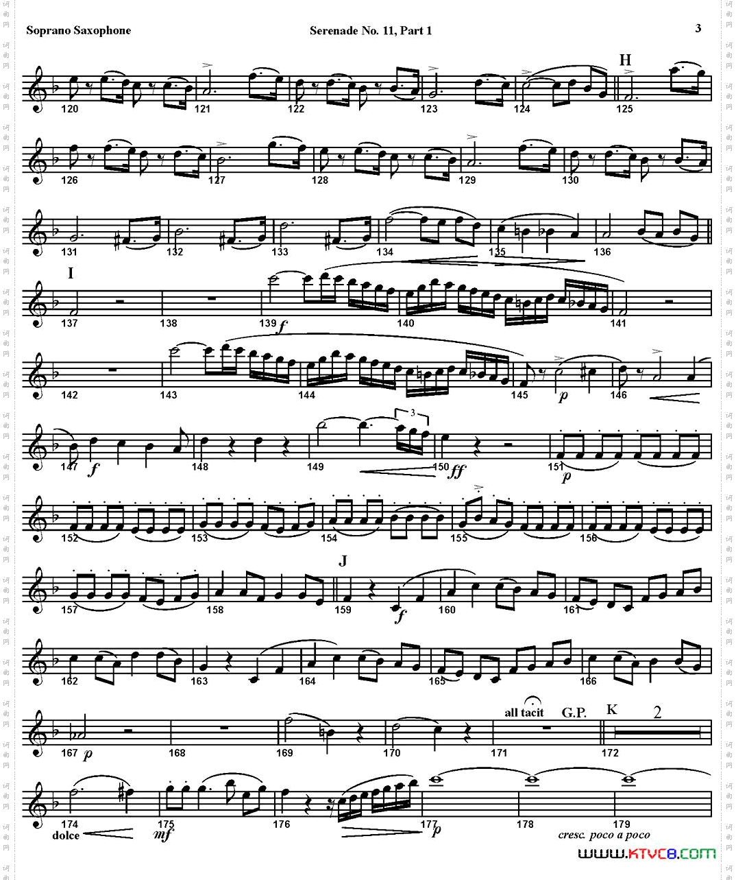 SERENADENo·11inEb，K·375Part1四重奏·高音萨克斯分谱_SERENADE No·11 in Eb，K·375 Part 1四重奏·高音萨克斯分谱