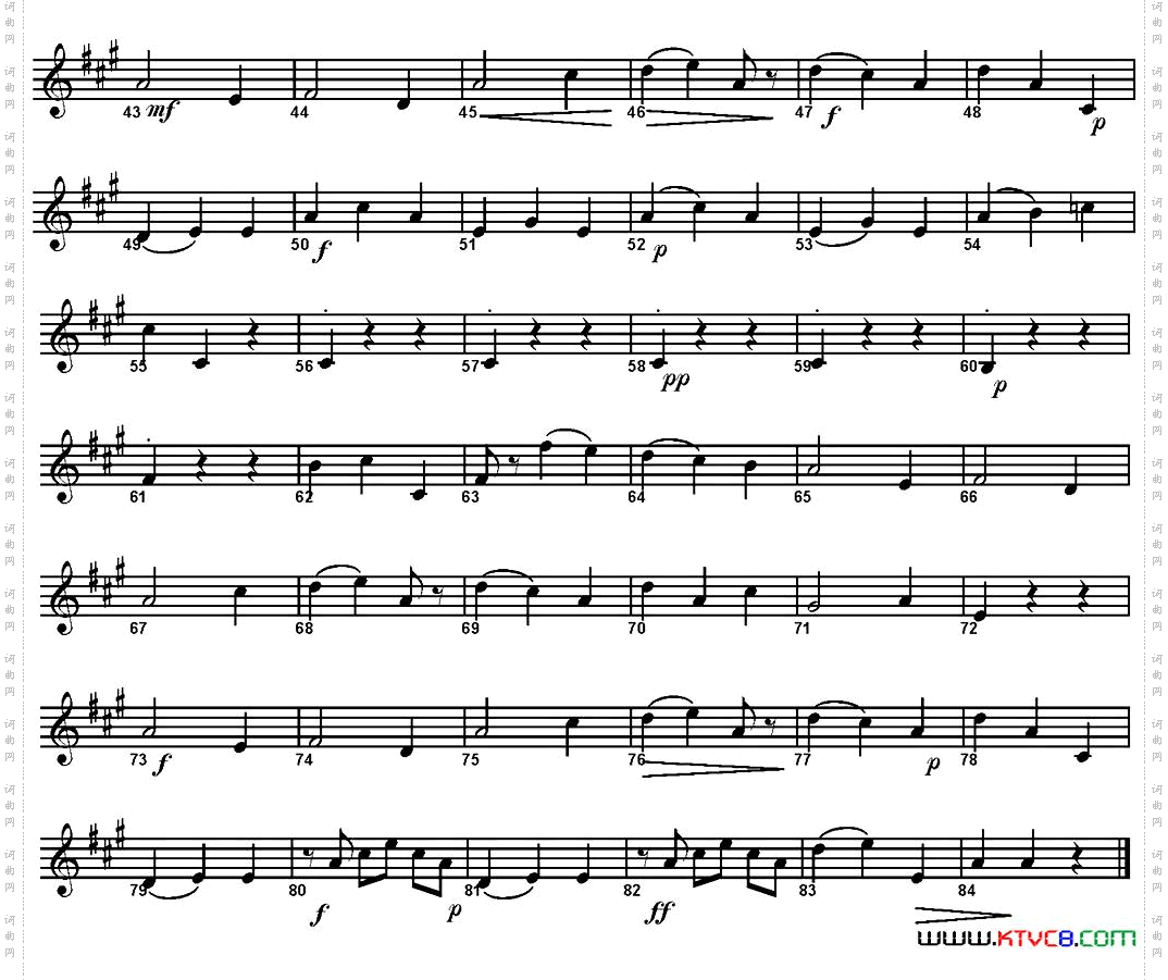 SINFONIAPart2·Andante四重奏·高音萨克斯分谱_SINFONIA Part 2· Andante四重奏·高音萨克斯分谱