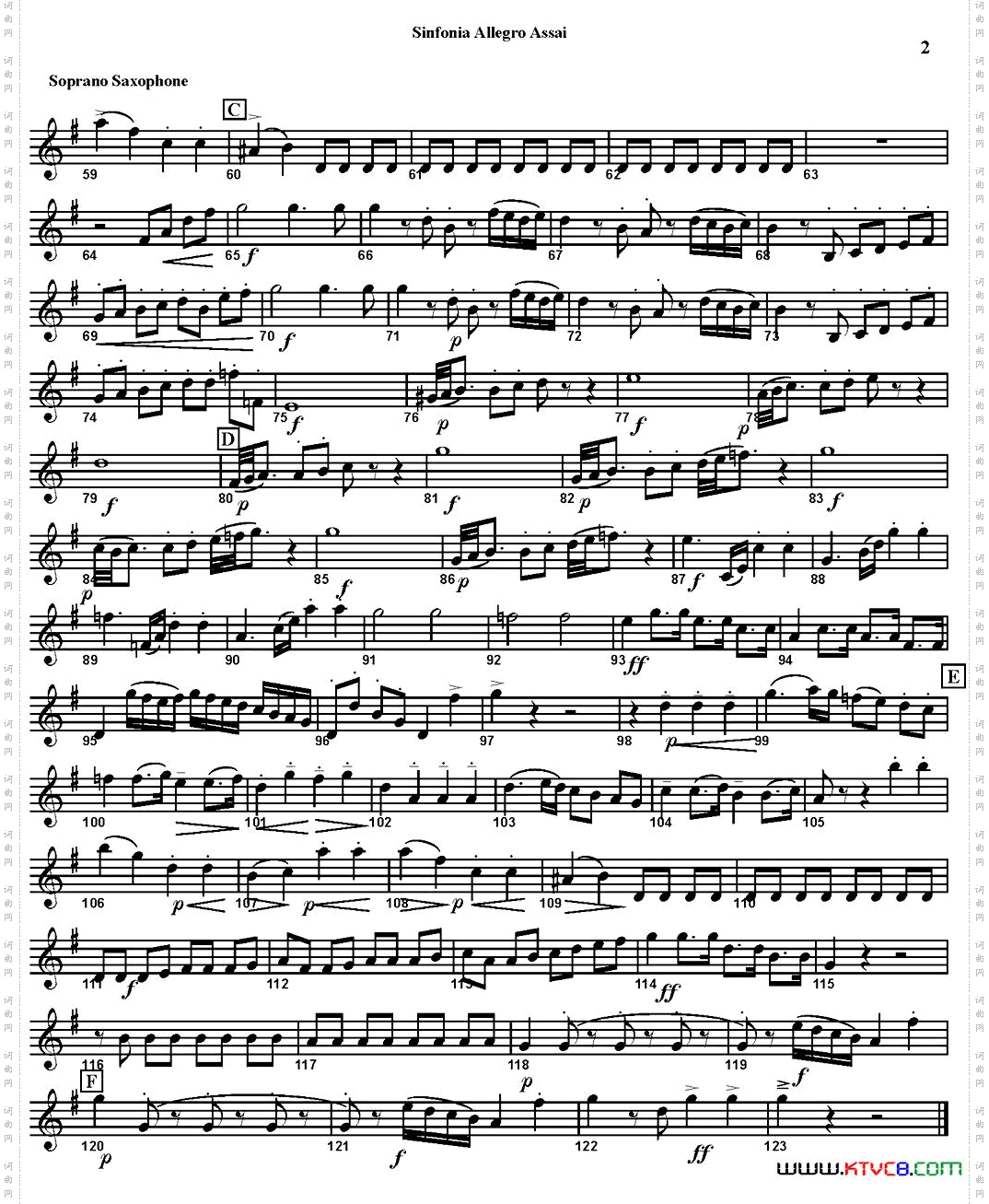 SINFONIAFirstMovement:AllegroAssai四重奏·高音萨克斯分谱_SINFONIA First Movement:Allegro Assai四重奏·高音萨克斯分谱