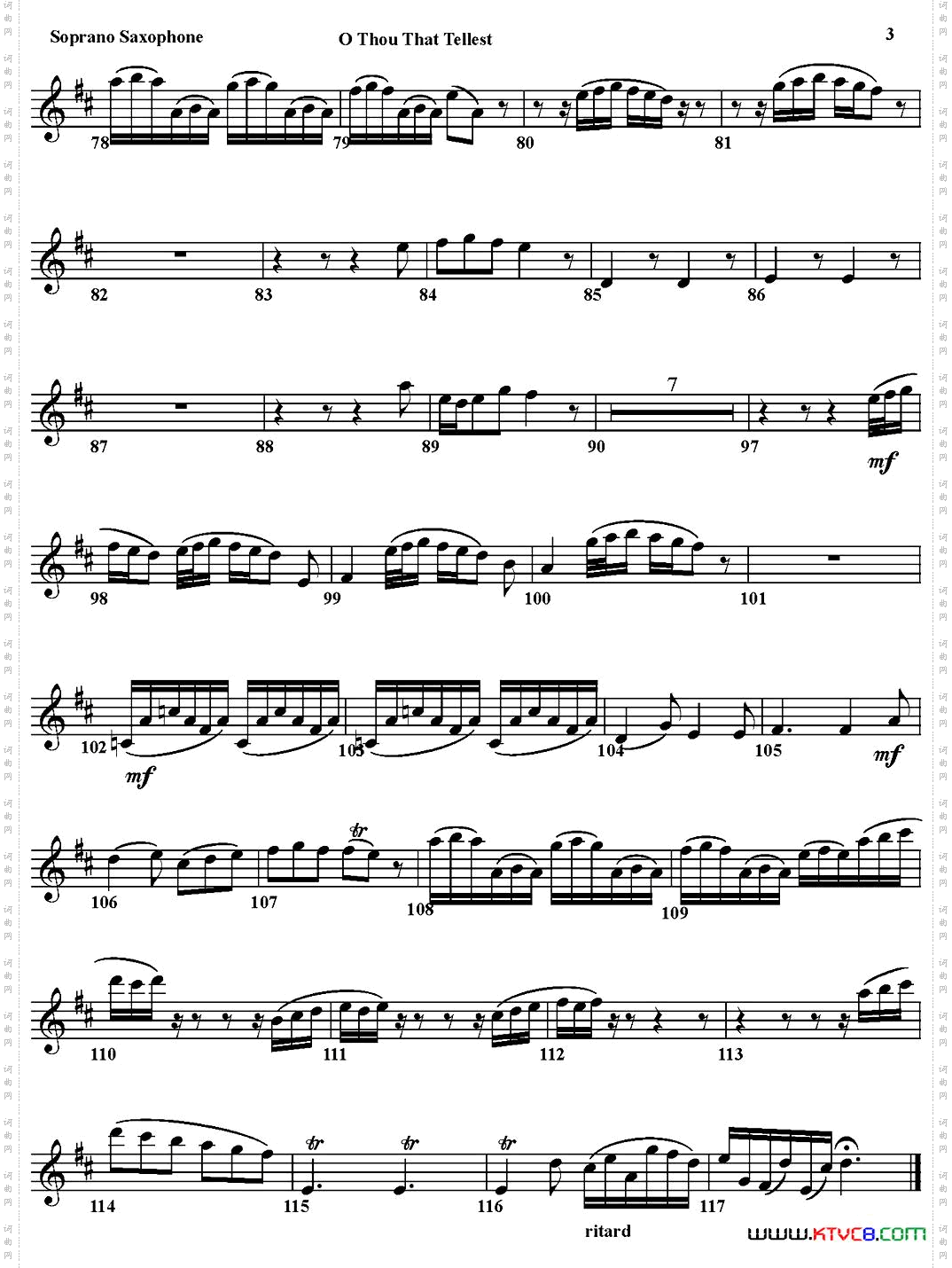 OTHOUTHATTELLESTGOODTIDINGSTOZION四重奏·高音萨克斯分谱_O THOU THAT TELLEST GOOD TIDINGS TO ZION四重奏·高音萨克斯分谱