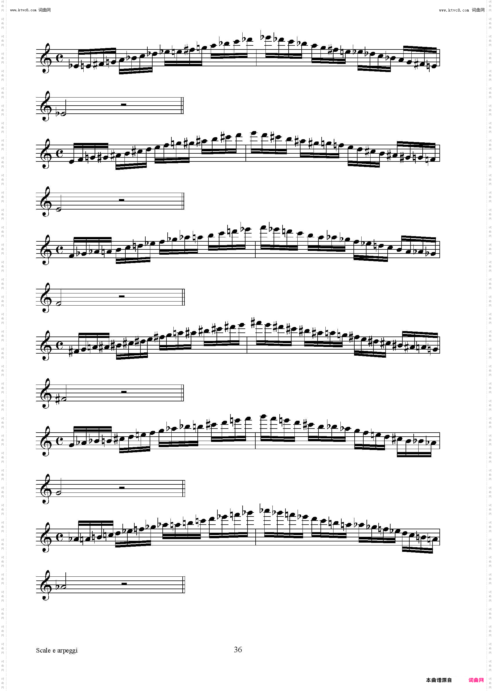 实用的萨克斯音阶练习曲集_P31——46