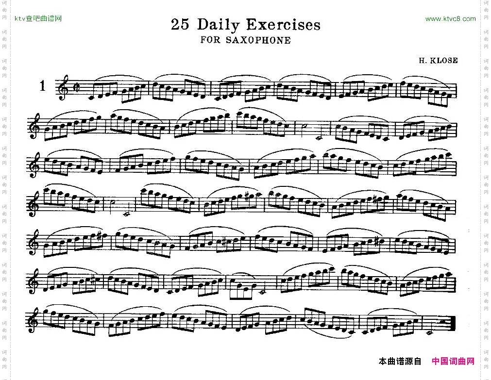 klose-25首萨克斯练习曲1
