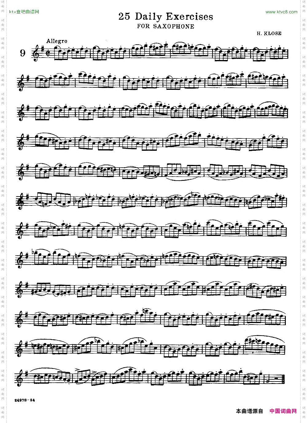 klose-25首萨克斯练习曲9