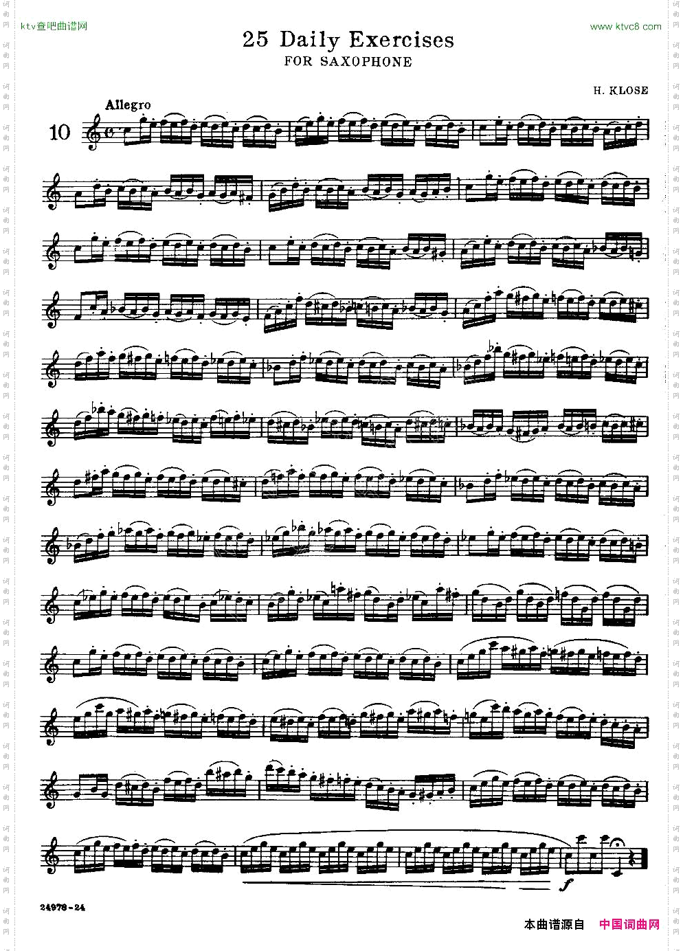 klose-25首萨克斯练习曲10
