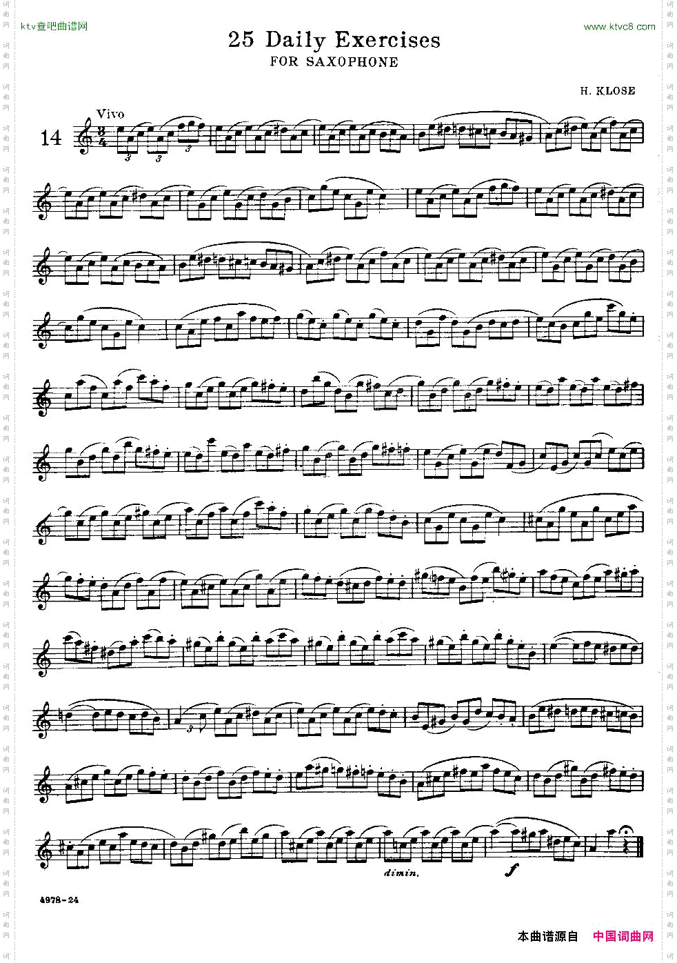 klose-25首萨克斯练习曲14