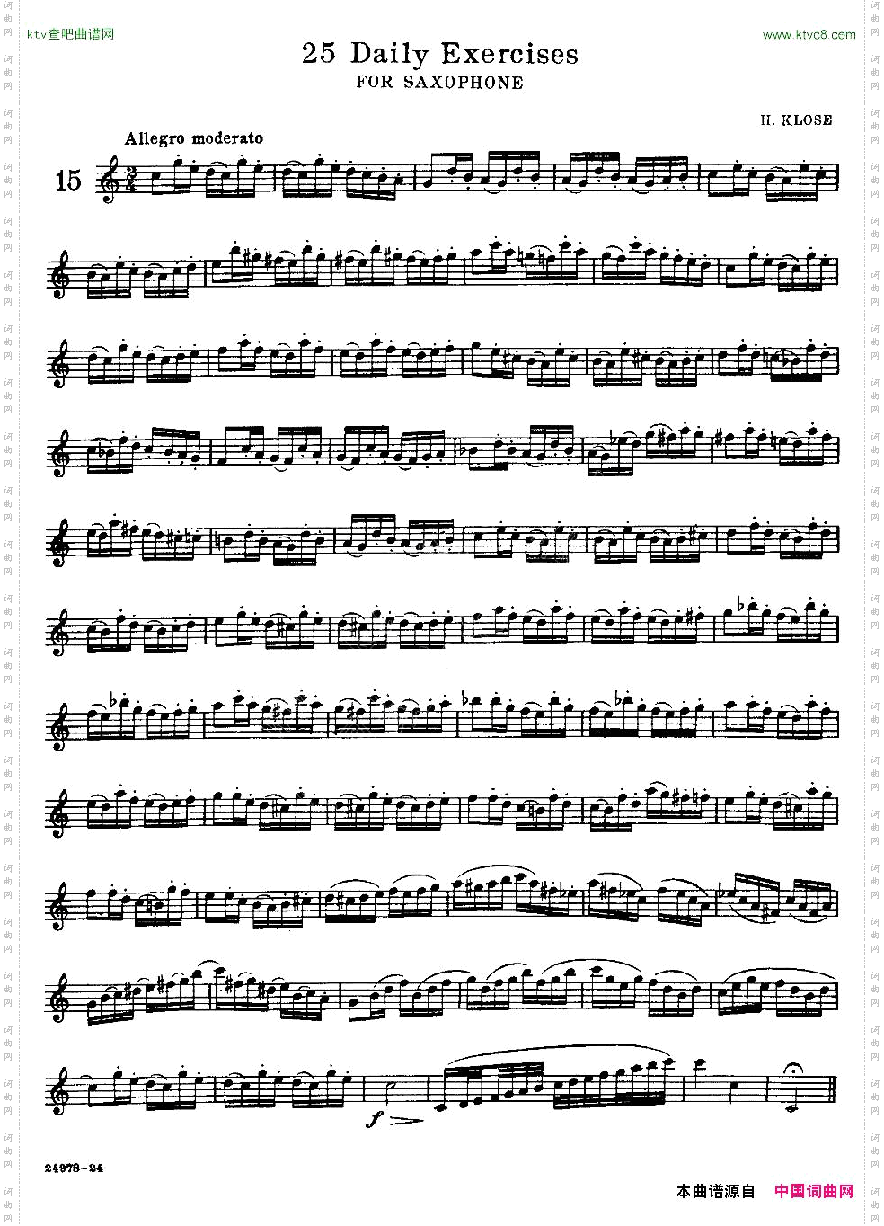 klose-25首萨克斯练习曲15