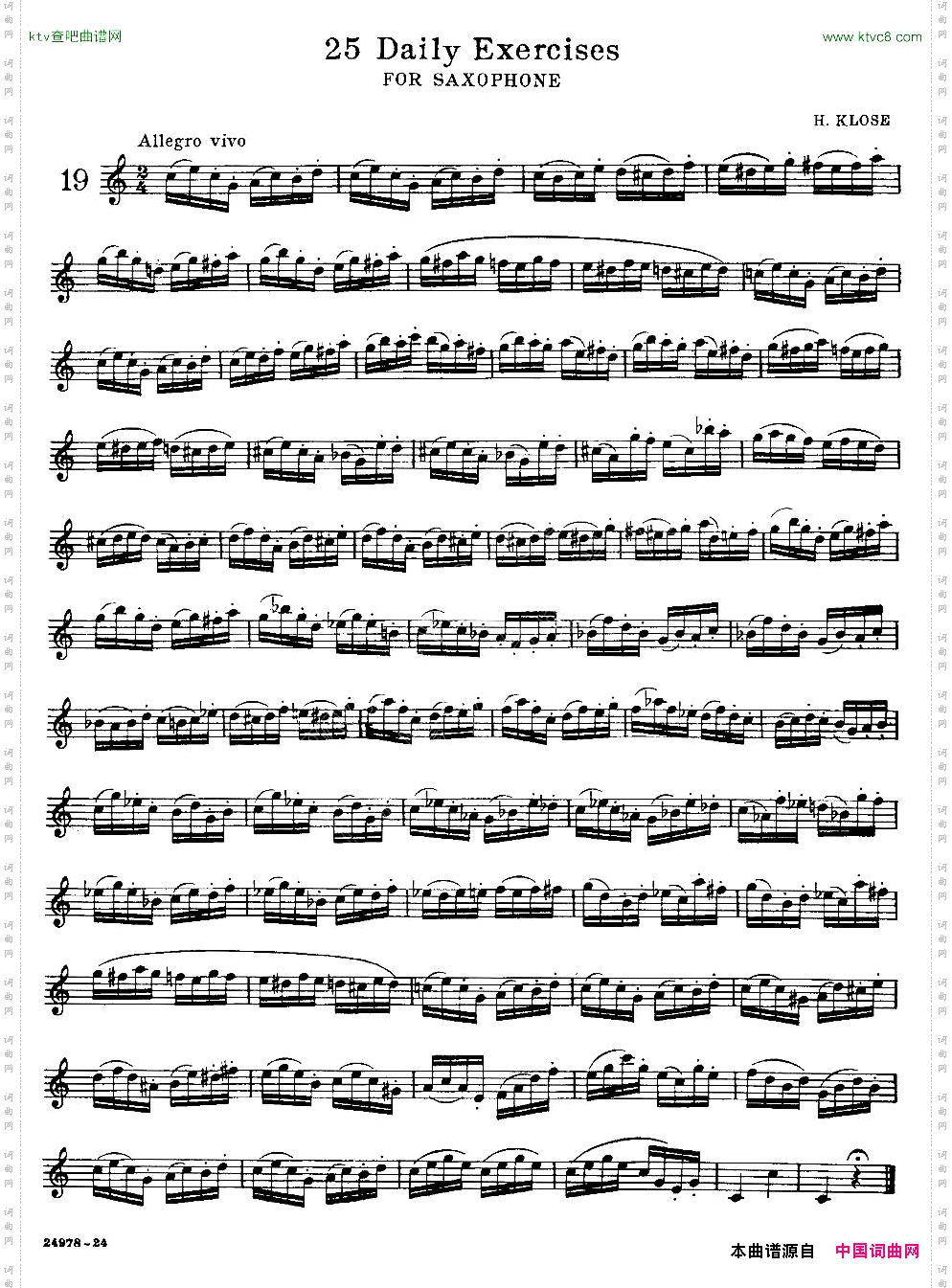 klose-25首萨克斯练习曲19