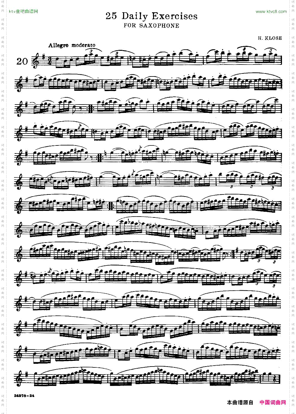 klose-25首萨克斯练习曲20