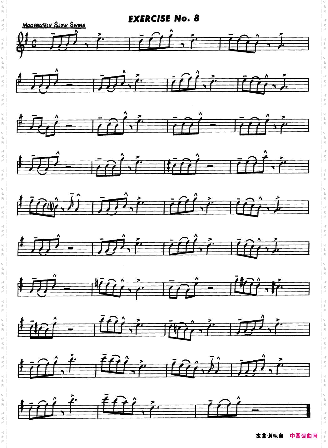 BasicJazzConceptionforsaxophoneEXERCISENo.8_Basic Jazz Conception for saxophoneEXERCISE No.8