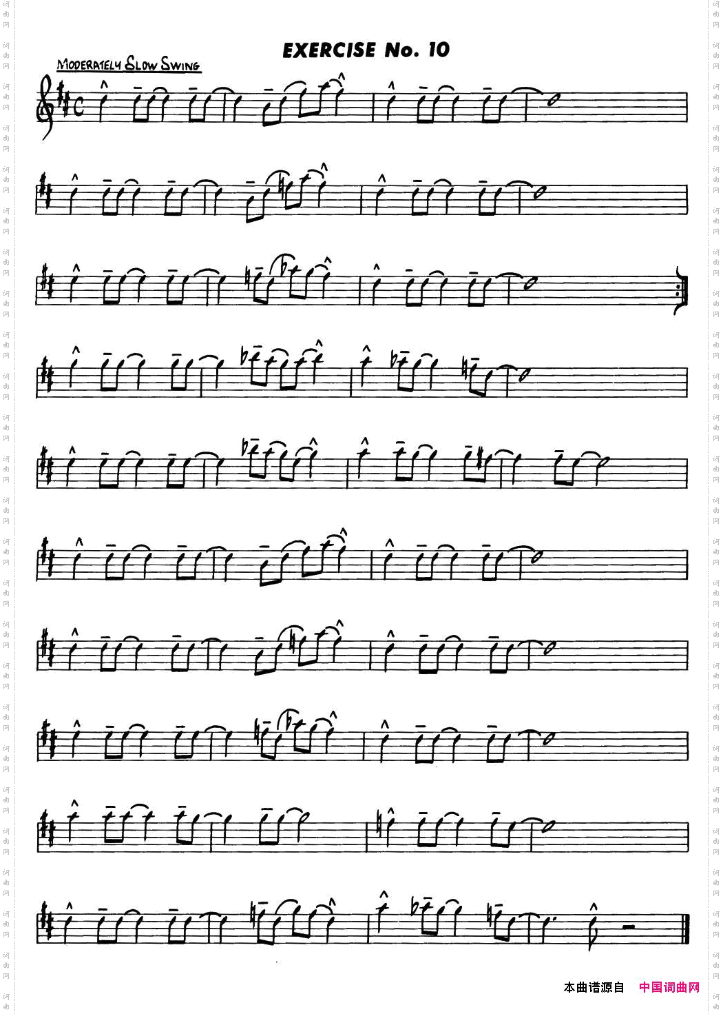 BasicJazzConceptionforsaxophoneEXERCISENo.10_Basic Jazz Conception for saxophoneEXERCISE No.10