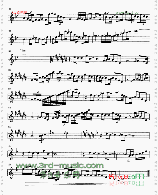 伤感[萨克斯谱]