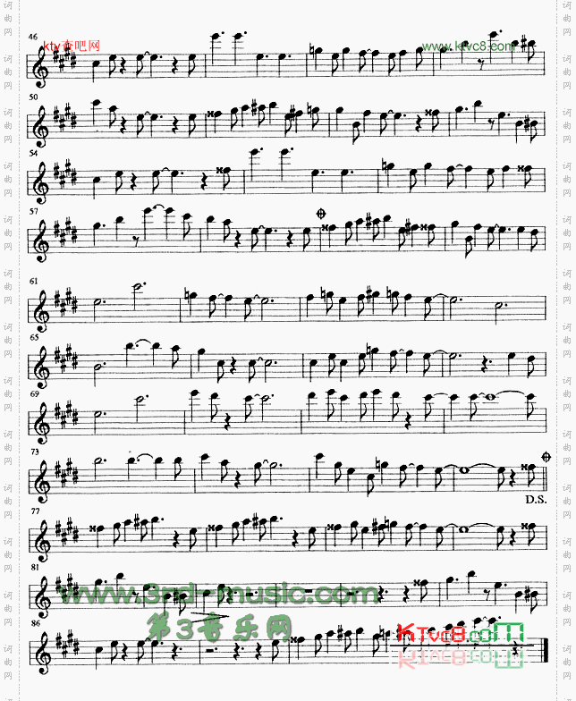 美丽的爵士[萨克斯谱]